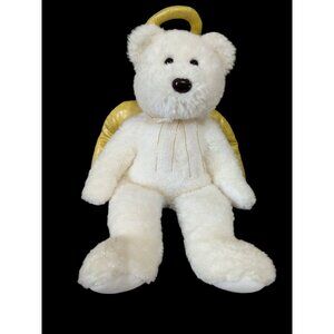 Ty Beanie Buddies Angel Bear White With Yellow Halo & Wings 12-Inch Plush Toy